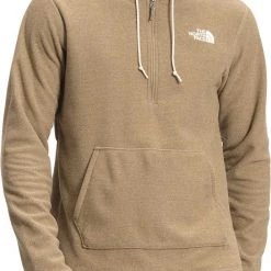 The North Face Men's Caprock 1/4 Zip Pullover Kelp Tan