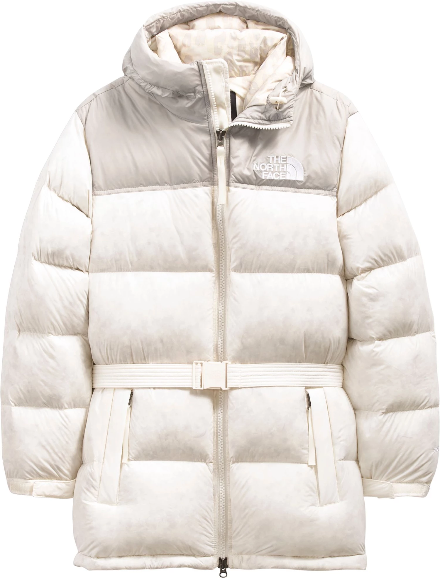 The North Face Women's Nuptse Belted Mid-Length Jacket Hawthorne Khaki 6 The North Face Women's Nuptse Belted Mid-Length Jacket Hawthorne Khaki - Image 6