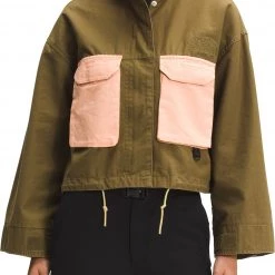 The North Face Women's M66 Utility Field Jacket Miliary Olive/apricot Ice