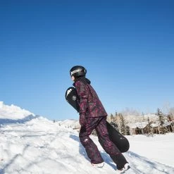 The North Face Women's Freedom Snow Bib Roxbury Pink Hlftone Flrl -DealsThe North Face Store unnamed file 1144