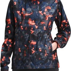 The North Face Women's Printed Venture 2 Jacket Embrglw Ornge Scttrsht