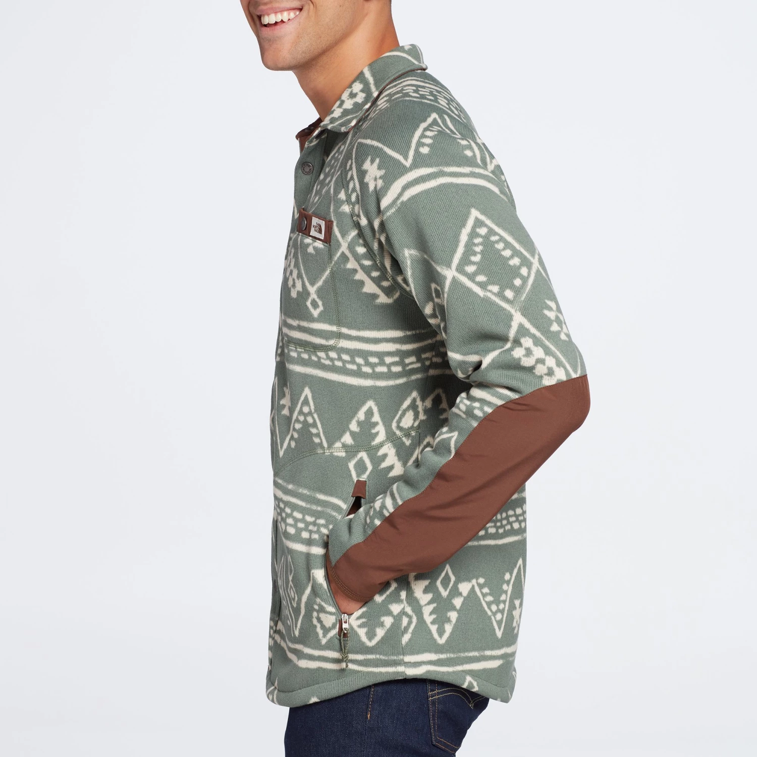 The North Face Men's Printed Gordon Lyons Shirt Jacket Vintge White Klm Geo Prit 4 The North Face Men's Printed Gordon Lyons Shirt Jacket Vintge White Klm Geo Prit - Image 4