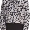 The North Face Girls' Printed Osolita Full Zip Jacket Vanadis Grey Leopard Prnt
