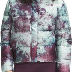 The North Face Women's Printed City Standard Down Puffer Blackberry Wne Color Spry