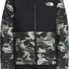 The North Face Boys' Printed Reversible Mount Chimbo Jacket New Taupe Gr Nvr Stp Prnt