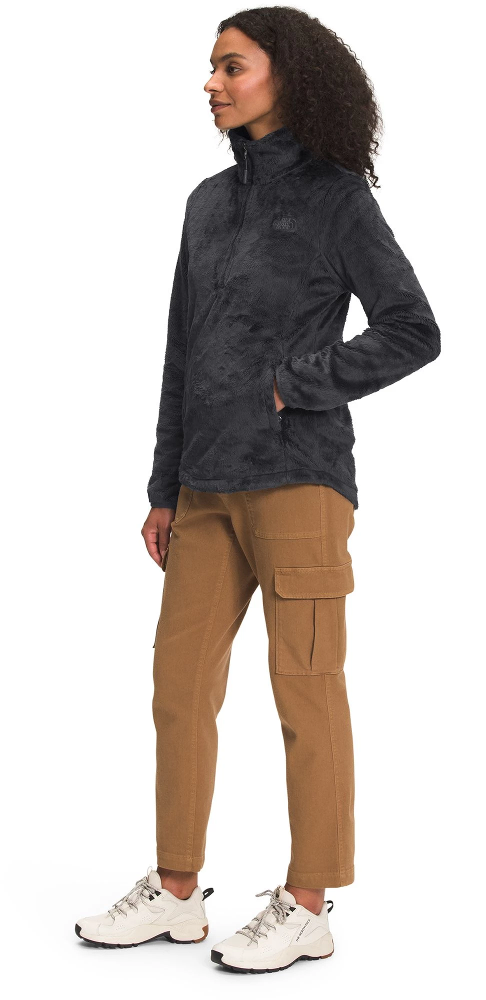 The North Face Women's Osito 1/4 Zip Fleece Pullover Asphalt Grey 2 The North Face Women's Osito 1/4 Zip Fleece Pullover Asphalt Grey - Image 2