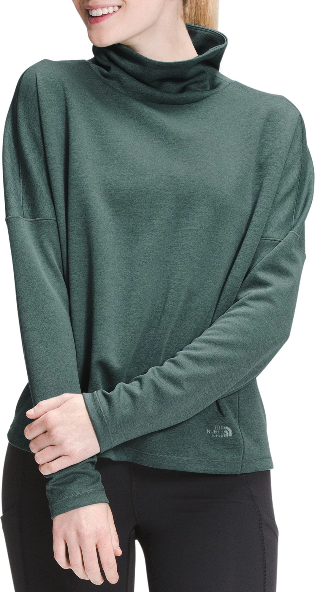 The North Face Women's Basin Long Sleeve Funnel Neck Pullover Tnf Black 1 The North Face Women's Basin Long Sleeve Funnel Neck Pullover Tnf Black