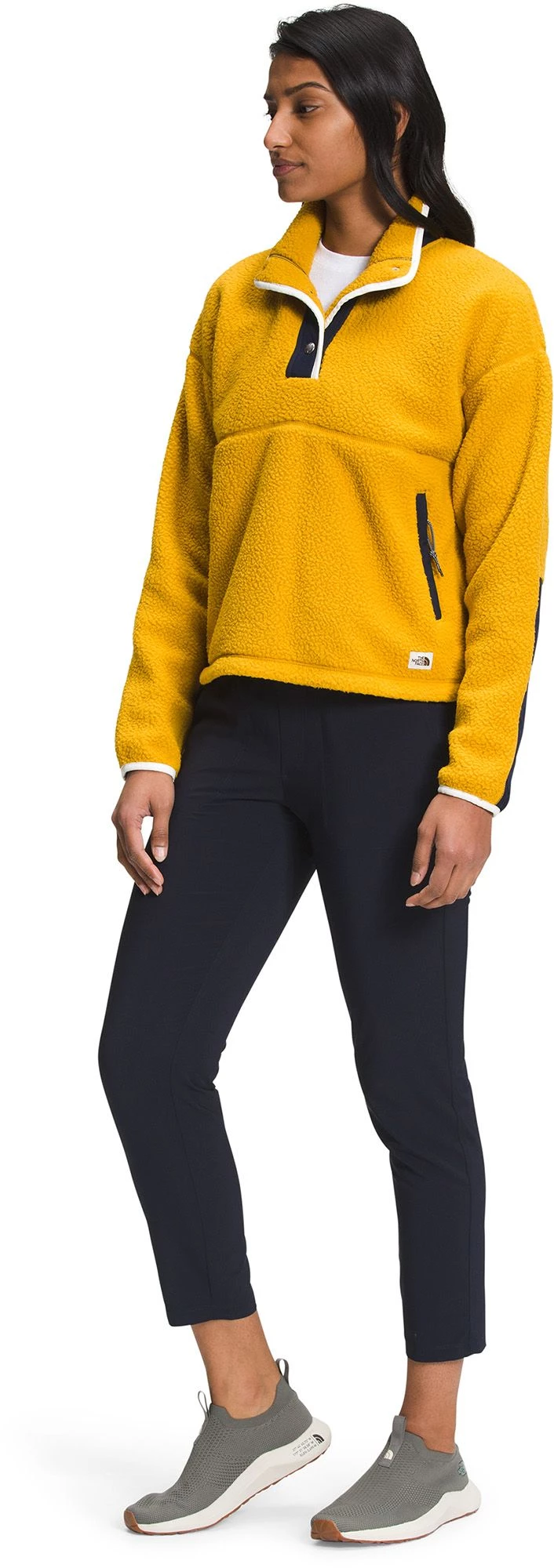 The North Face Women's Cragmont 1/4 Snap Fleece Pullover Wasabi Dazzle Camo Print 2 The North Face Women's Cragmont 1/4 Snap Fleece Pullover Wasabi Dazzle Camo Print - Image 2