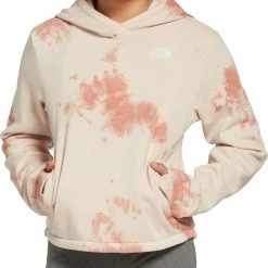 The North Face Girls' Tie-Dye Camp Fleece Hoodie Laurel Wreath Green