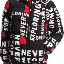 The North Face Boys' Printed Reversible Hyalite Down Jacket Tnf Black Tagline Toss