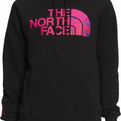 The North Face Women's Pink Ribbon Half Dome Hoodie Tnf Black/mr Pink