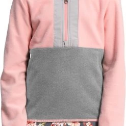 The North Face Girls' Glacier 1/4 Zip Fleece Jacket Peach Pink