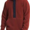The North Face Men's Carbondale 1/4 Snap Hoodie Storm Blue/pinecone Brown