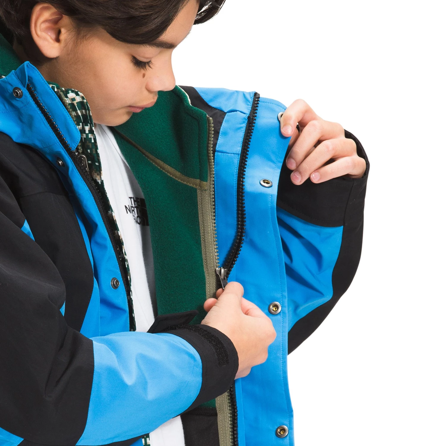 The North Face Boys' Printed '95 Retro Denali Jacket Tnf Bk/tnf Wht Tglne Toss 4 The North Face Boys' Printed '95 Retro Denali Jacket Tnf Bk/tnf Wht Tglne Toss - Image 4