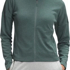 The North Face Women's EcoActive Basin Full-Zip Hoodie Balsam Green Heather