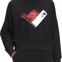 The North Face Women's Recycled Climb Graphic Crewneck Sweater Tnf White