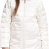 The North Face Girls' Printed Reversible Mossbud Swirl Parka Jacket Gardenia White/metallic