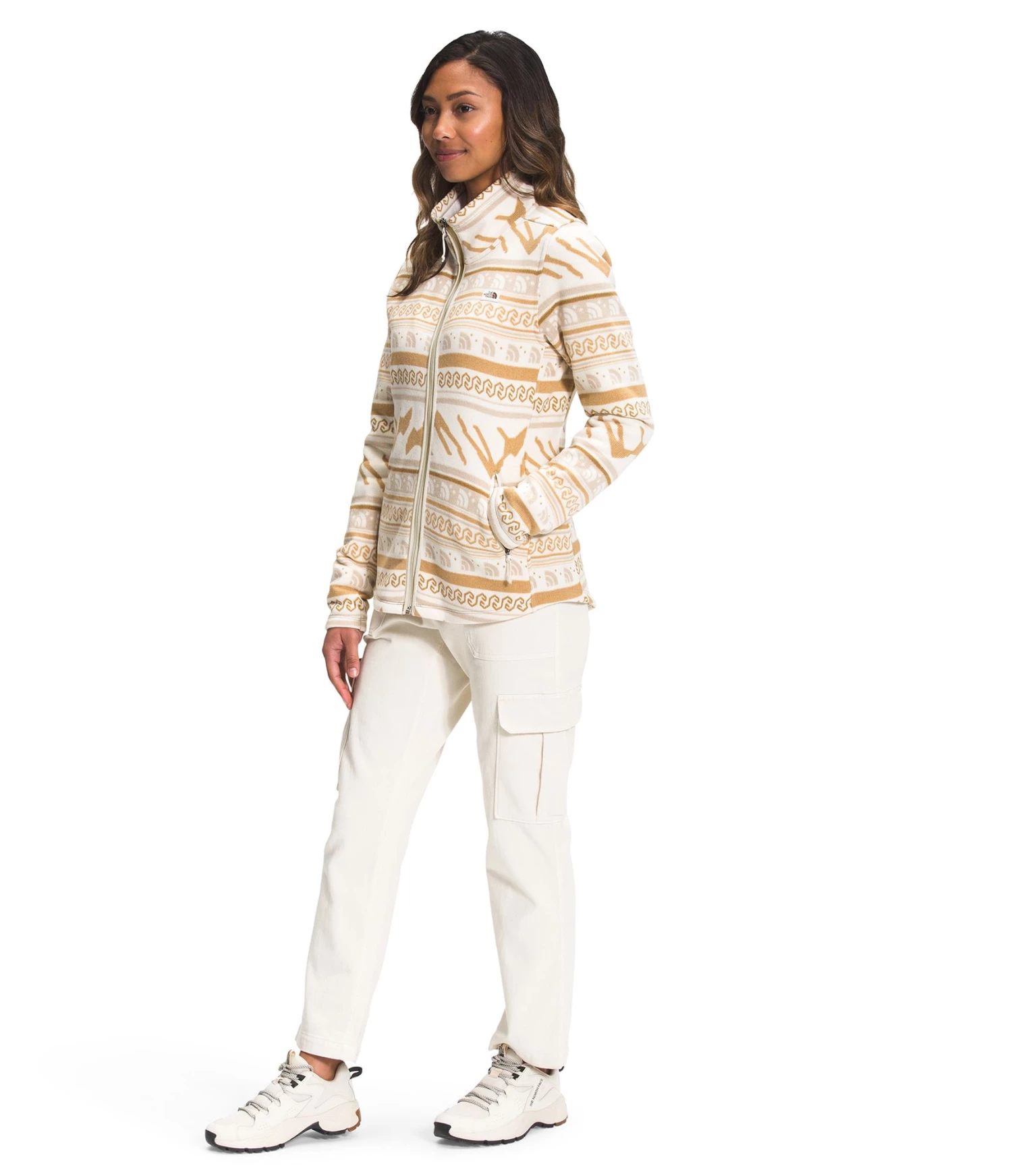 The North Face Women's Printed Crescent Full Zip Jacket Grdn Wht Tnf Mntn Frsl 2 The North Face Women's Printed Crescent Full Zip Jacket Grdn Wht Tnf Mntn Frsl - Image 2