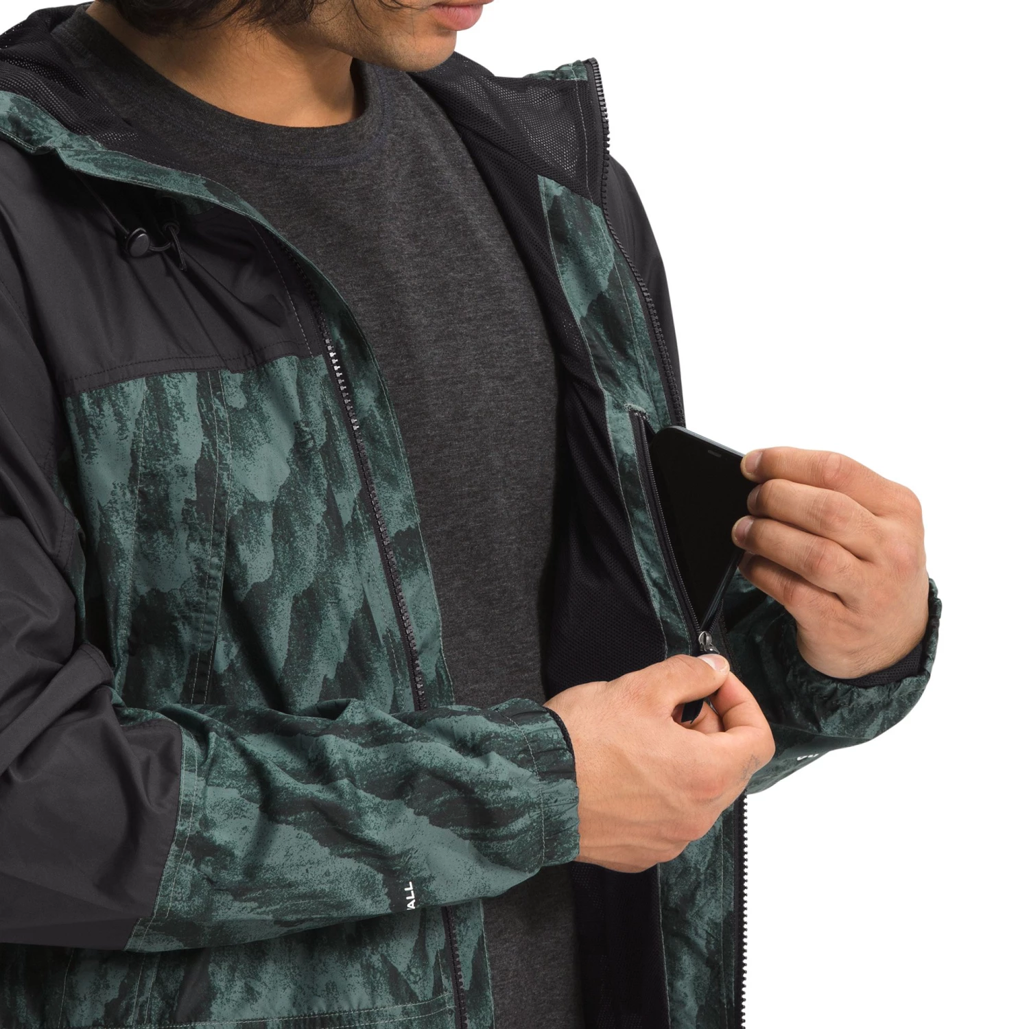The North Face Men's Hydrenaline Wind Full-zip Wind Jacket Balsam Green 4 The North Face Men's Hydrenaline Wind Full-zip Wind Jacket Balsam Green - Image 4