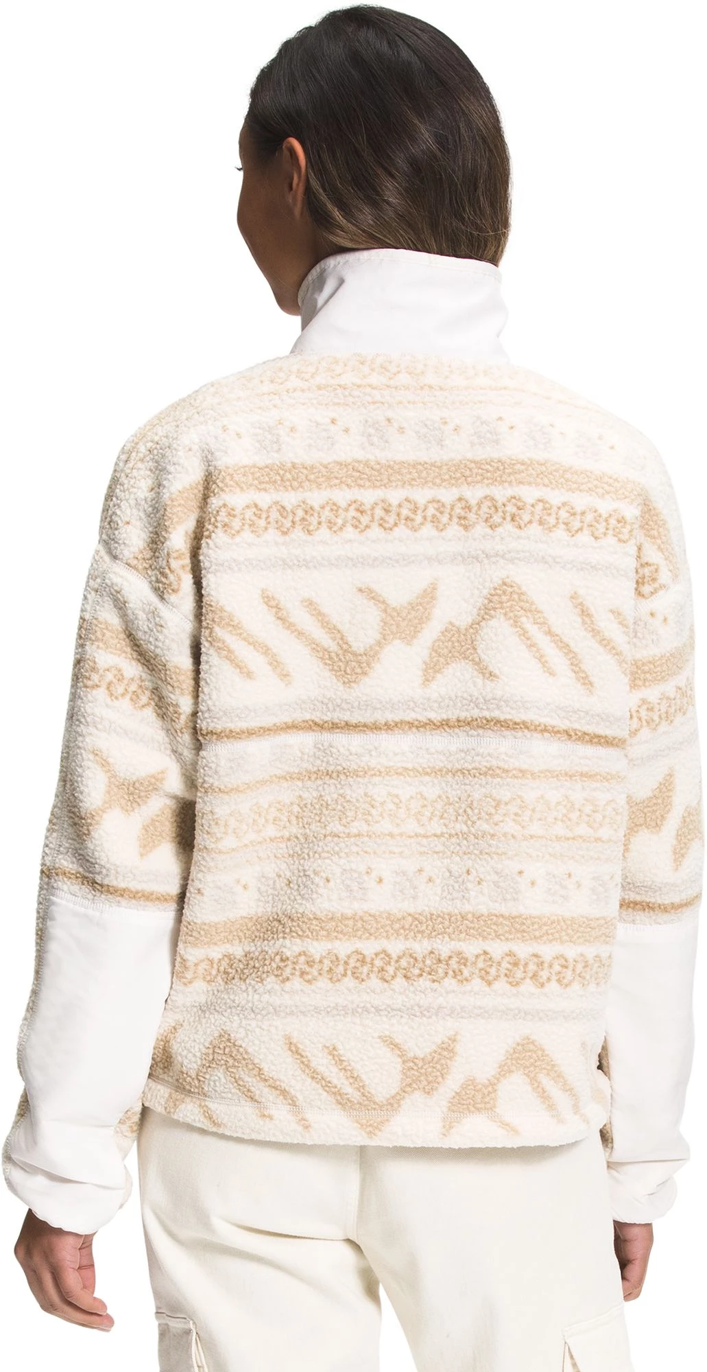 The North Face Women's Printed Cragmont 1/4 Snap Fleece Pullover Grdn Wht Tnf Mntn Frsl 3 The North Face Women's Printed Cragmont 1/4 Snap Fleece Pullover Grdn Wht Tnf Mntn Frsl - Image 3