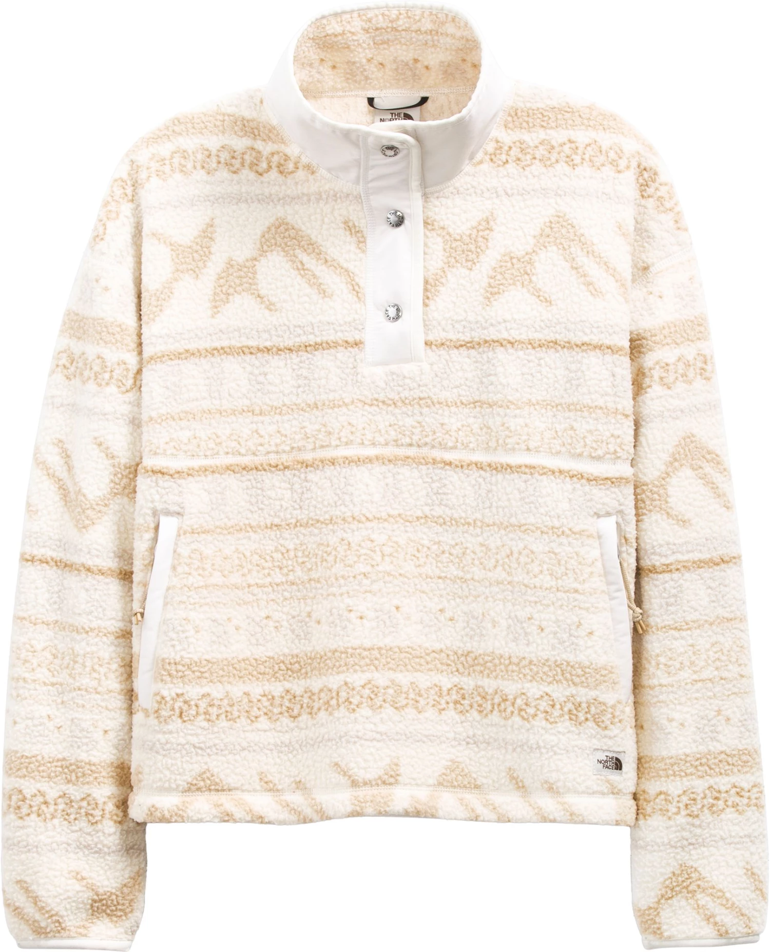 The North Face Women's Printed Cragmont 1/4 Snap Fleece Pullover Grdn Wht Tnf Mntn Frsl 5 The North Face Women's Printed Cragmont 1/4 Snap Fleece Pullover Grdn Wht Tnf Mntn Frsl - Image 5