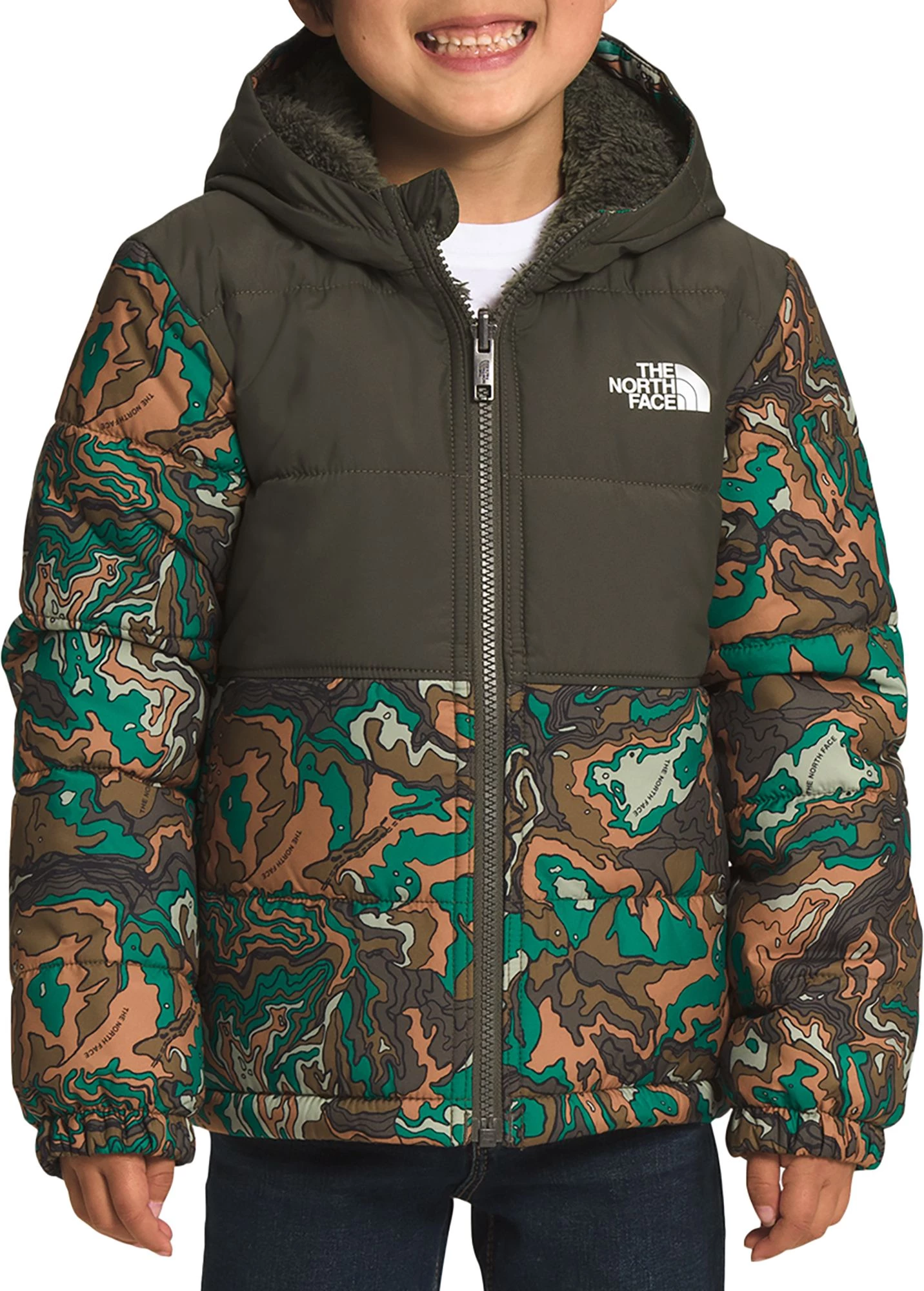 The North Face Boys' Reversible Mount Chimbo Full Zip Hooded Jacket Cordovan 1 The North Face Boys' Reversible Mount Chimbo Full Zip Hooded Jacket Cordovan