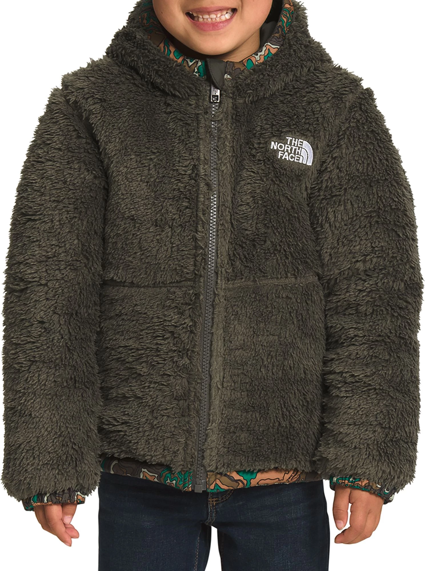 The North Face Boys' Reversible Mount Chimbo Full Zip Hooded Jacket Cordovan 2 The North Face Boys' Reversible Mount Chimbo Full Zip Hooded Jacket Cordovan - Image 2
