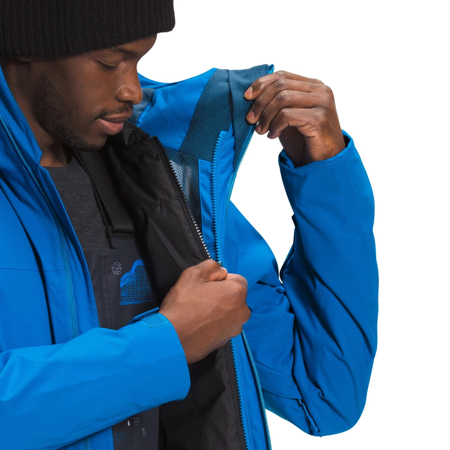 The North Face Men's ThermoBall Eco Snow Triclimate 3-in-1 Jacket Hero Blue/tnf Black 5 The North Face Men's ThermoBall Eco Snow Triclimate 3-in-1 Jacket Hero Blue/tnf Black - Image 5
