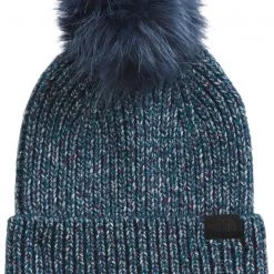 The North Face Airspun Pom Beanie For Women Shady Blue