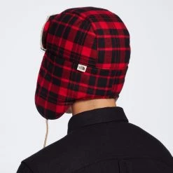 The North Face Canvas Trapper Hat For Men Tnf Rd Hrtg Med 2 Clr Pld -DealsThe North Face Store unnamed file 1909