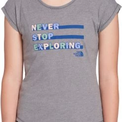 The North Face Girls' Short Sleeve Graphic T-Shirt Tnf Medium Grey Heather