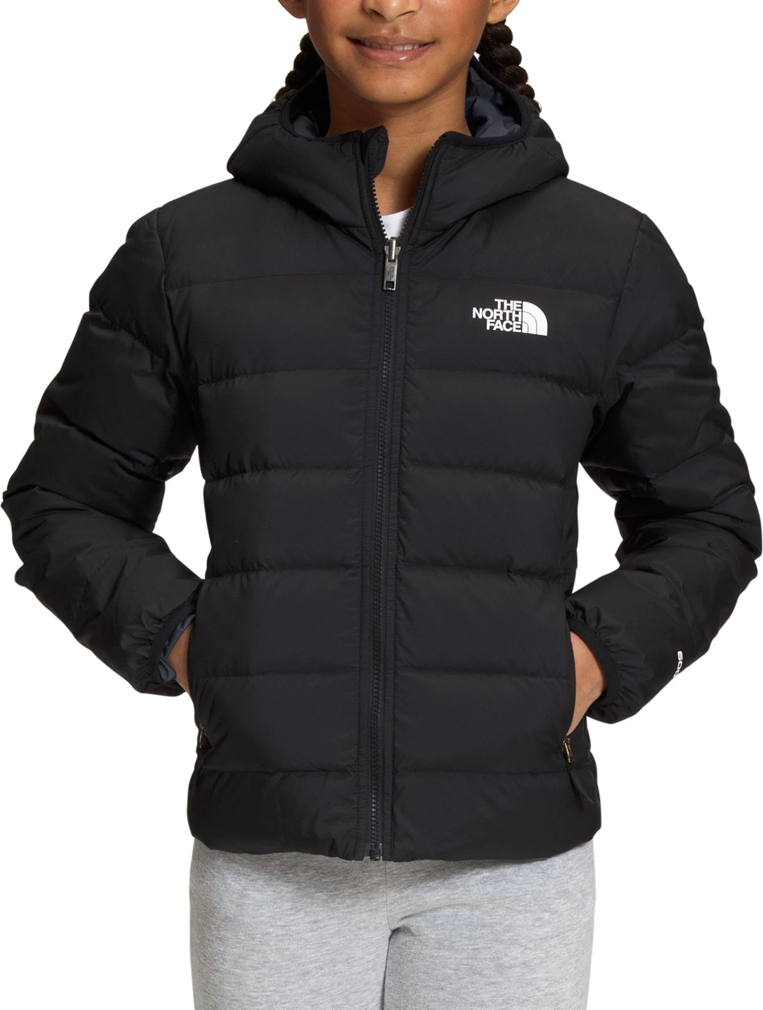 The North Face Girls' Reversible North Down Jacket Tnf Black 1 The North Face Girls' Reversible North Down Jacket Tnf Black