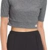 The North Face Women's Vyrtue Cropped T-Shirt Tnf Black Heather