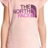 The North Face Girls' Short Sleeve Graphic T-Shirt Peach Pink