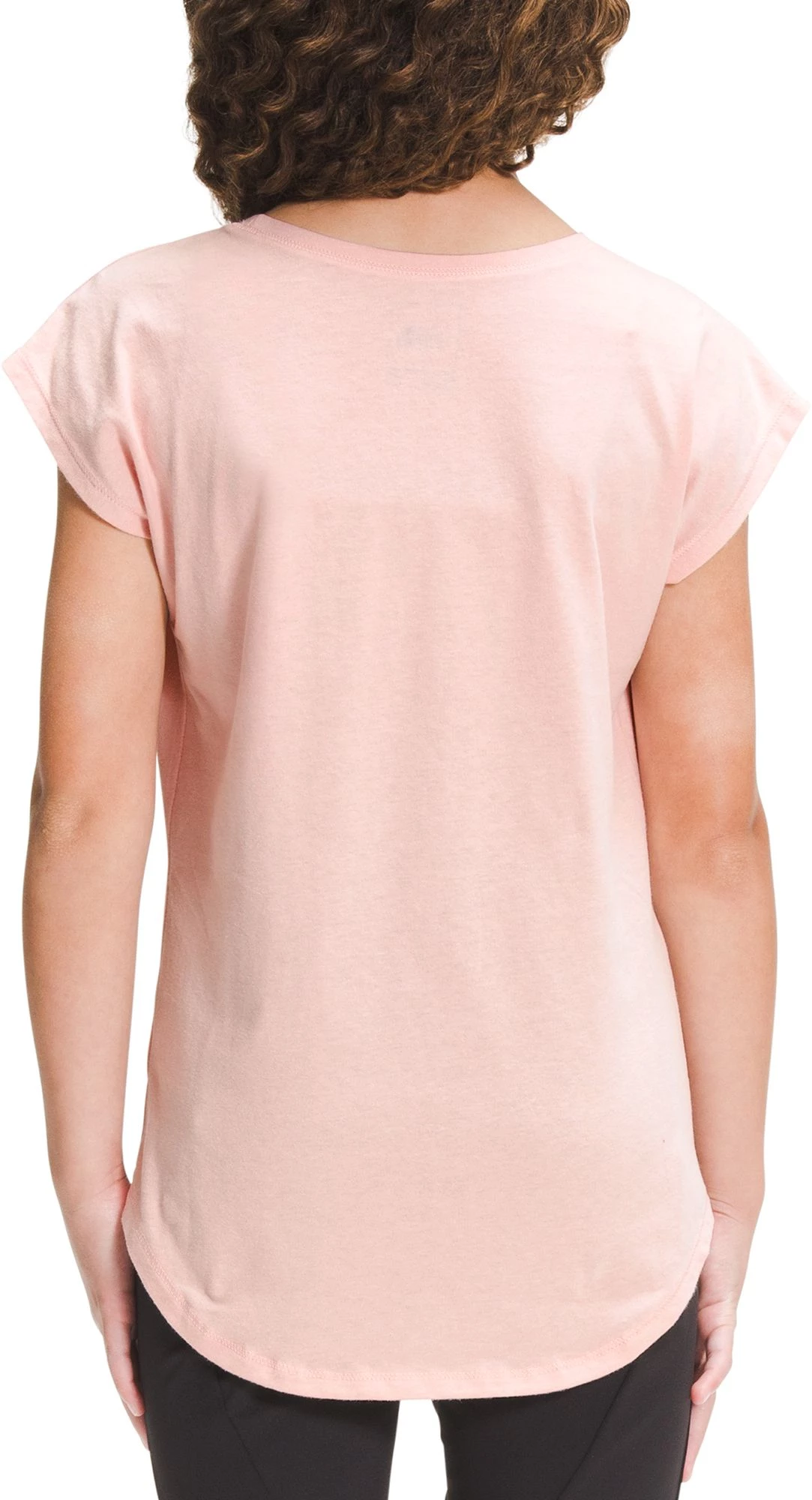 The North Face Girls' Short Sleeve Graphic T-Shirt Peach Pink 2 The North Face Girls' Short Sleeve Graphic T-Shirt Peach Pink - Image 2