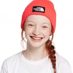 The North Face Kids' Box Logo Cuffed Beanie For Boys' Tnf Black
