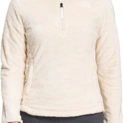 The North Face Women's Osito 1/4 Zip Pullover Jacket Gardenia White