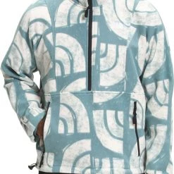 The North Face Men's Printed TKA Attitude 1/4 Zip Fleece Jacket Gbln Blu Wdblck Hd Print