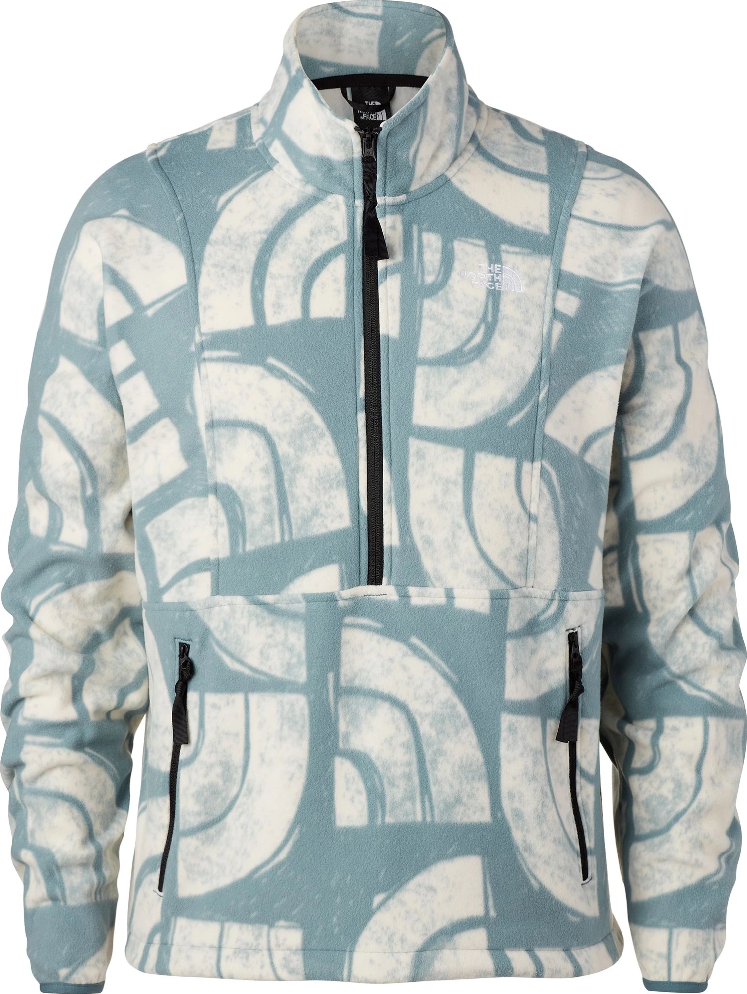 The North Face Men's Printed TKA Attitude 1/4 Zip Fleece Jacket Gbln Blu Wdblck Hd Print 2 The North Face Men's Printed TKA Attitude 1/4 Zip Fleece Jacket Gbln Blu Wdblck Hd Print - Image 2