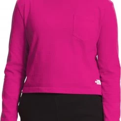 The North Face Girls' Long Sleeve Boxy T-Shirt Fuschia Pink