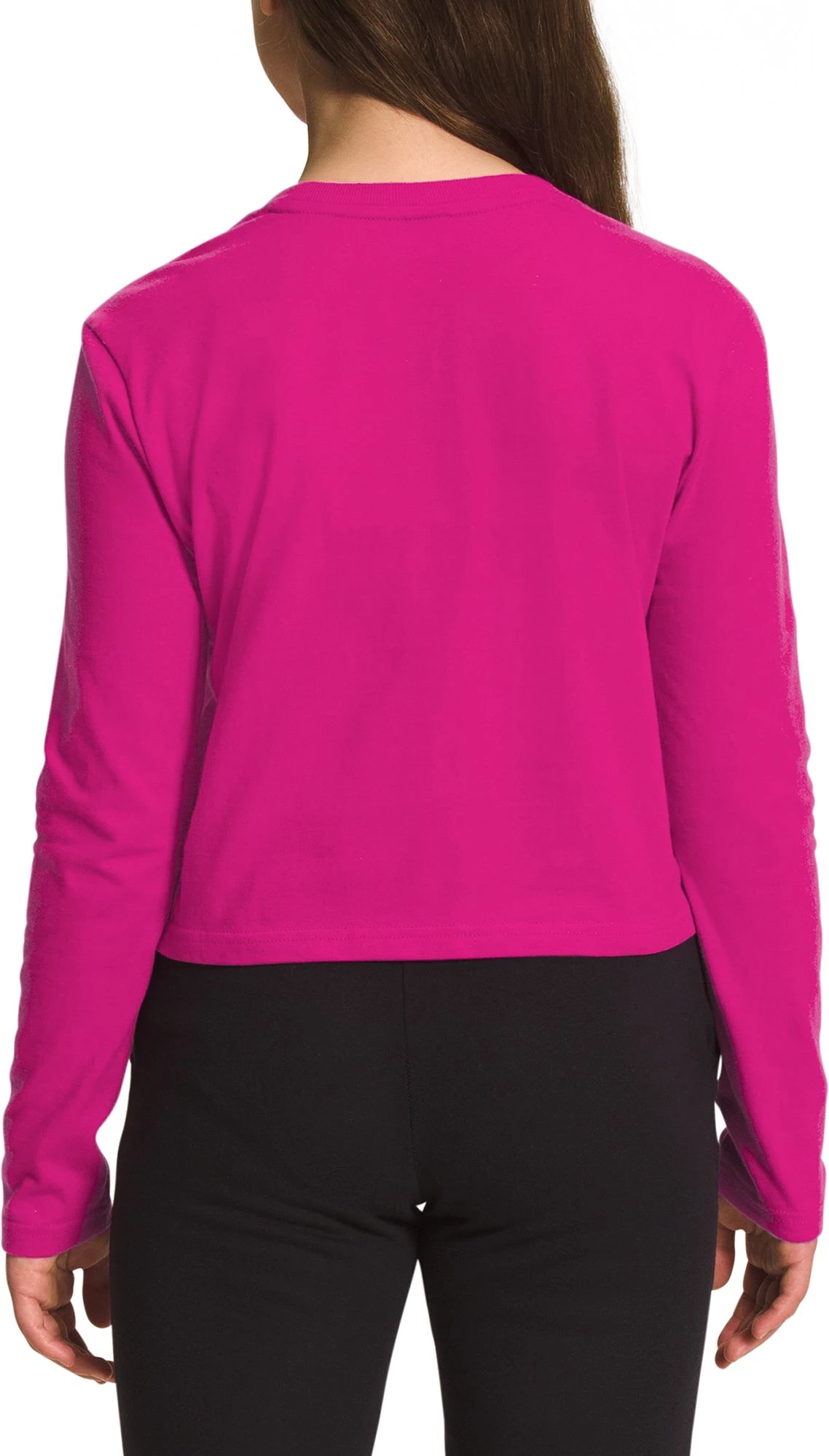 The North Face Girls' Long Sleeve Boxy T-Shirt Fuschia Pink 2 The North Face Girls' Long Sleeve Boxy T-Shirt Fuschia Pink - Image 2