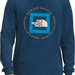 The North Face Men's Geo NSE Long Sleeve T-Shirt Shady Blue/acoustic Blue