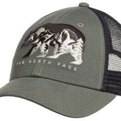 The North Face Embroidered Trucker Hat For Men Agave Green