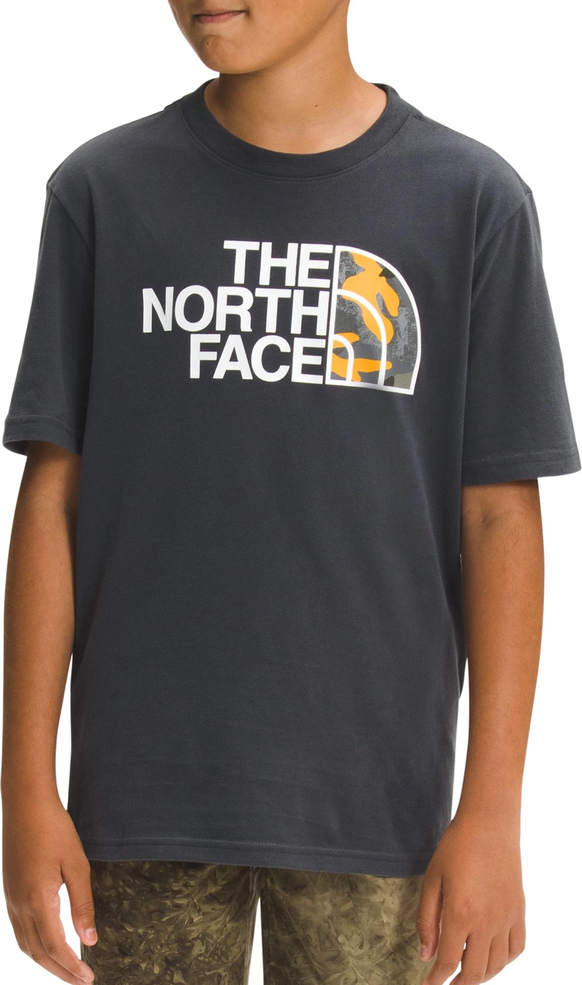 The North Face Boys' Short Sleeve Graphic T-Shirt Safety Green 1 The North Face Boys' Short Sleeve Graphic T-Shirt Safety Green