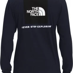 The North Face Men's NSE Box Long Sleeve Shirt Tnf Mdm Grey Hthr/tnf Blk