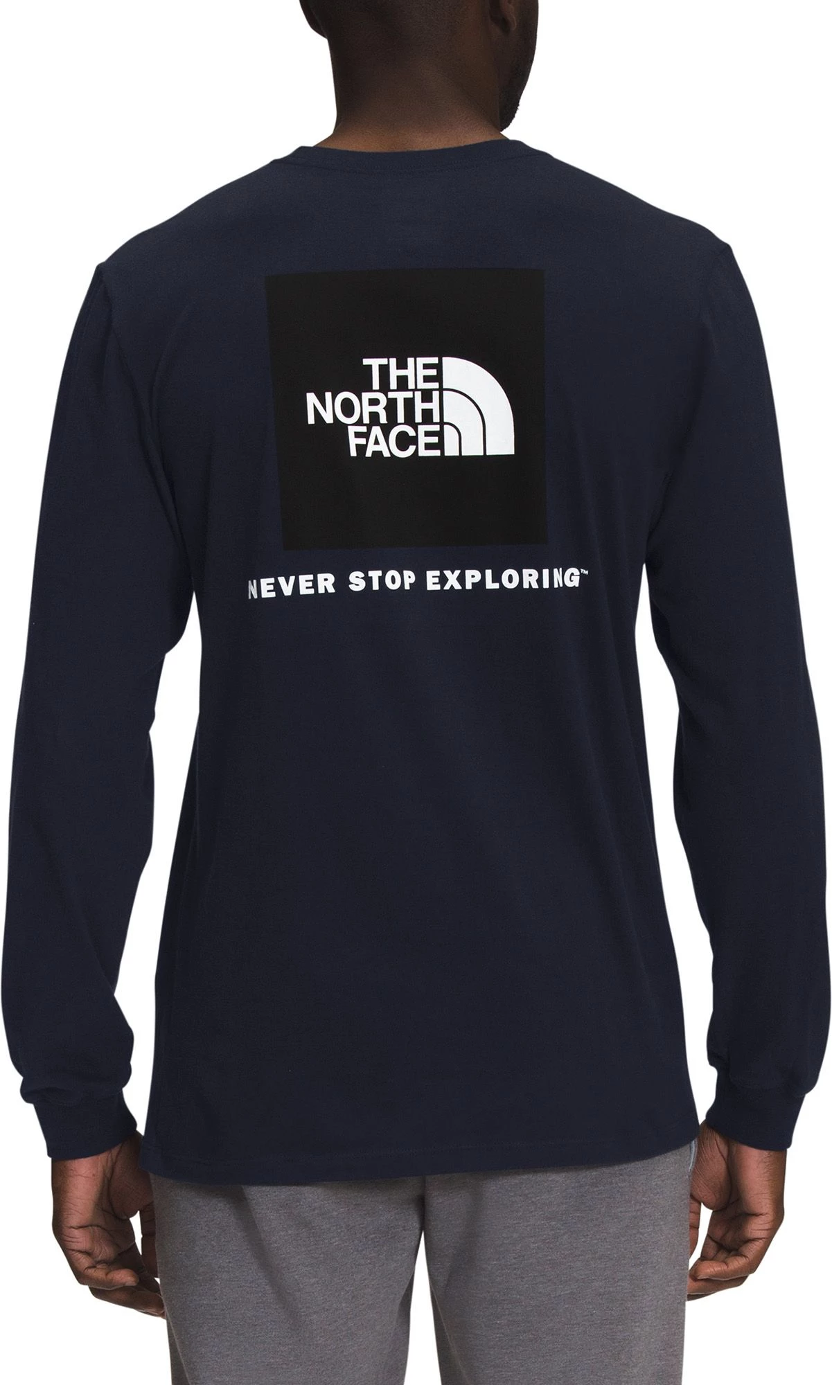The North Face Men's NSE Box Long Sleeve Shirt Tnf Mdm Grey Hthr/tnf Blk 1 The North Face Men's NSE Box Long Sleeve Shirt Tnf Mdm Grey Hthr/tnf Blk
