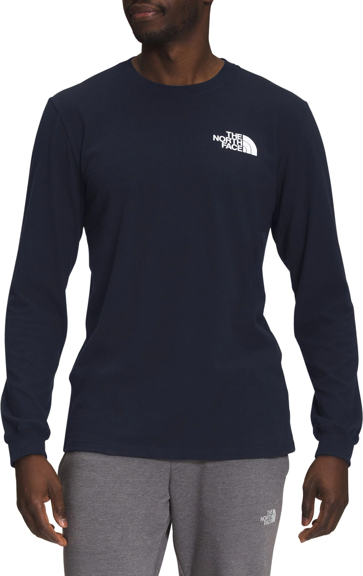 The North Face Men's NSE Box Long Sleeve Shirt Tnf Mdm Grey Hthr/tnf Blk 2 The North Face Men's NSE Box Long Sleeve Shirt Tnf Mdm Grey Hthr/tnf Blk - Image 2