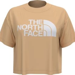 The North Face Women's Half Dome Cropped Short Sleeve T-Shirt Gardeniawhite/newtaupegrn