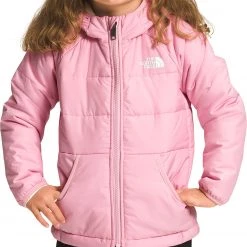 The North Face Kids' Reversible Perrito Jacket For Girls' Cameo Pink