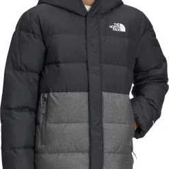 The North Face Boys' North Down Fleece-Lined Parka Tnf Med Grey Hthr